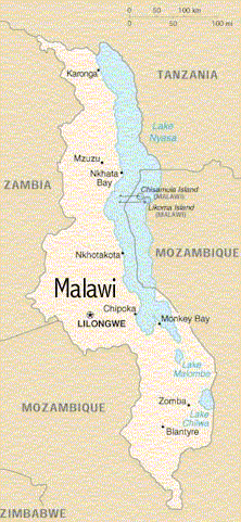 Map of Malawi - Print for easier reading.